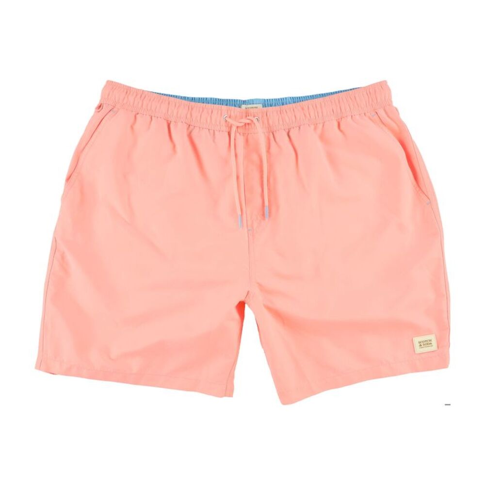 Scotch & Soda Mens Solid Swim Bottom Trunks, Orange, 2XL, DM